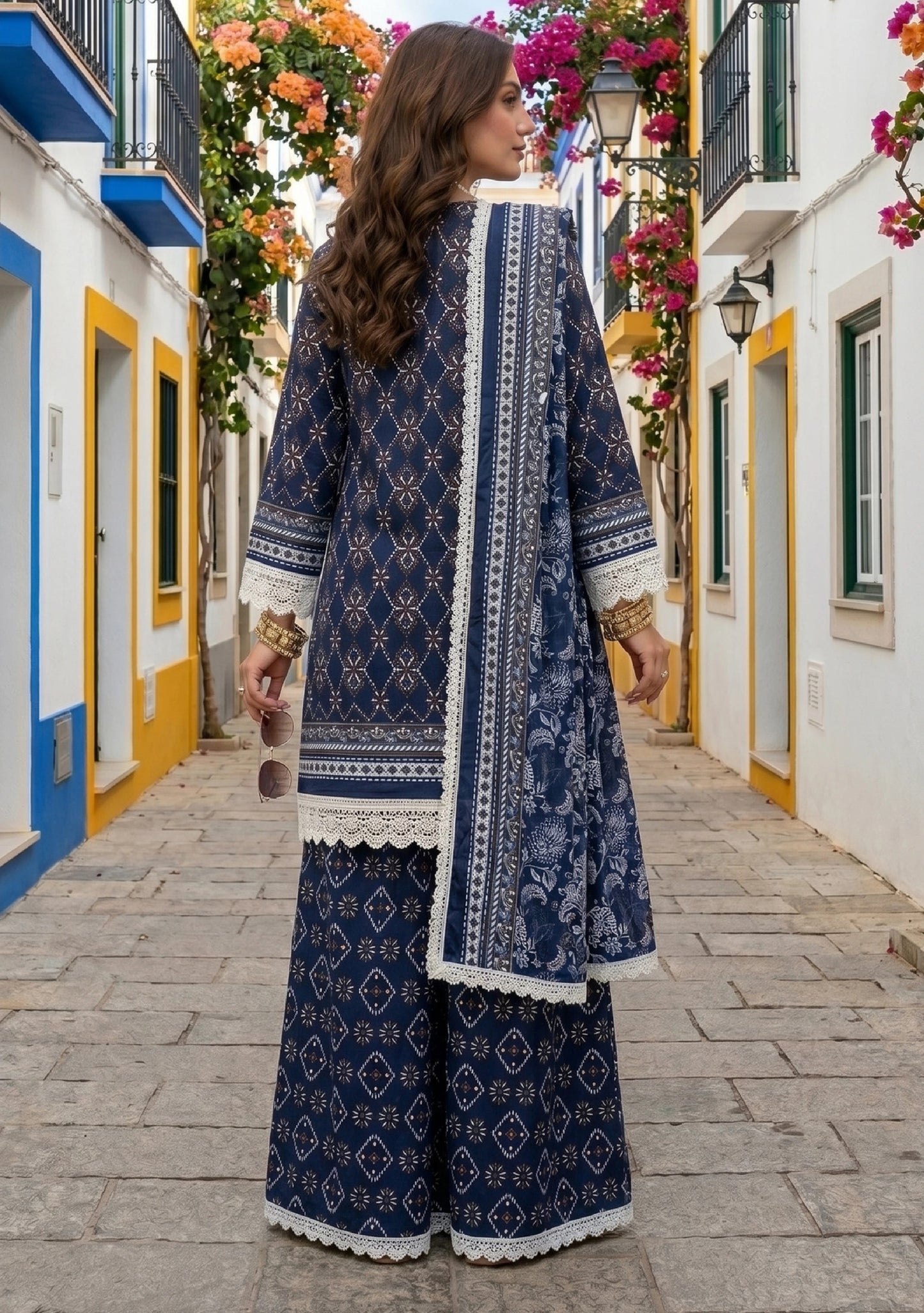 Printed Lawn 3 Piece Suit-ZR201